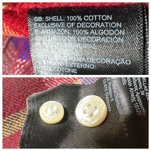 The North Face Arroyo Heavyweight Flannel Shirt Cardinal Red Plaid Men’s L - Picture 11 of 14